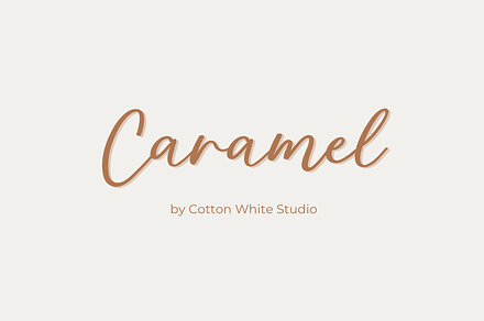 Caramel, a Handwritten Font by Cotton White Studio
