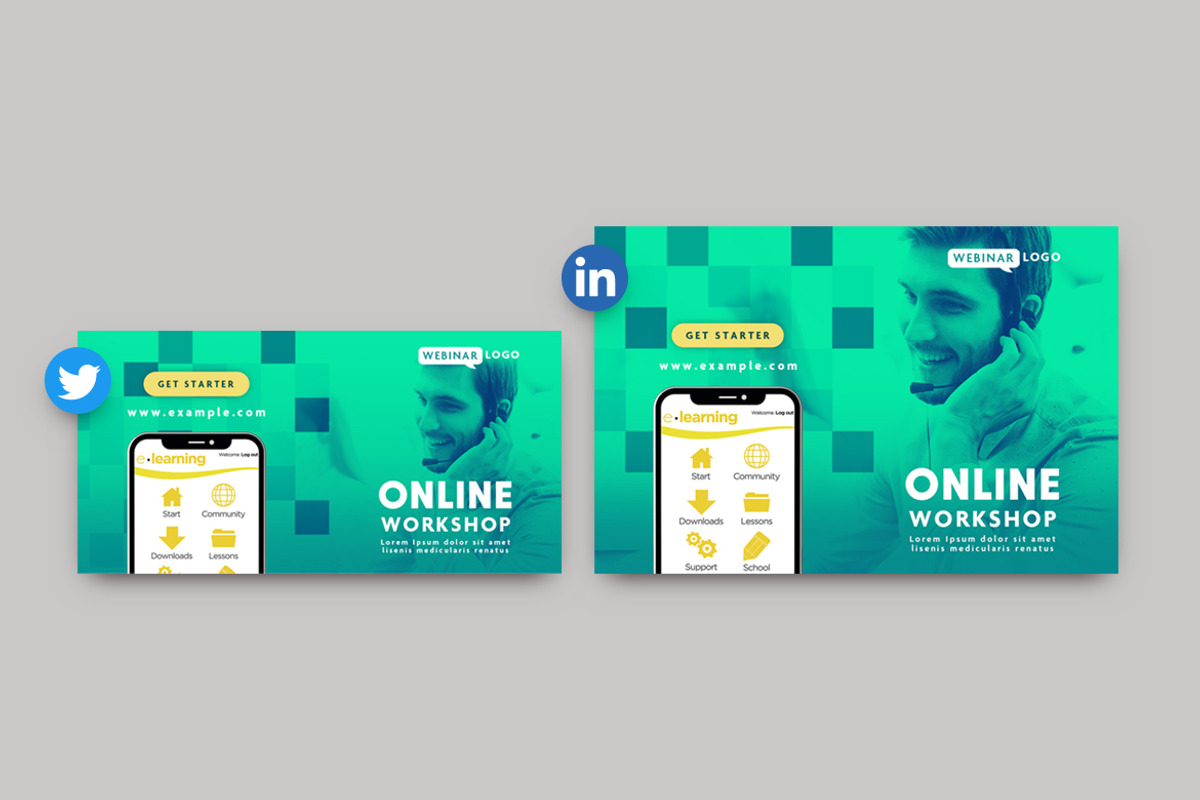OnLine Course Banner Set, a Templates & Theme by McLittle Stock (Photo 4 of 4)