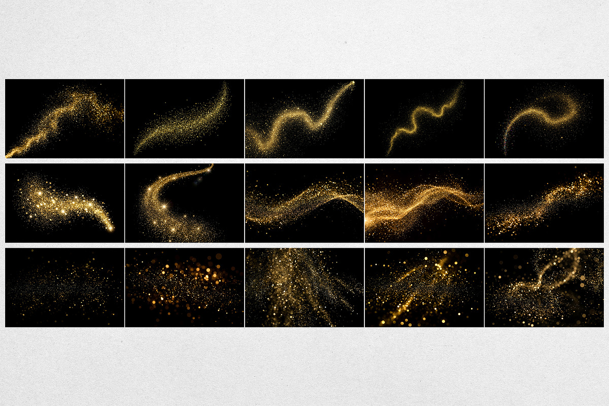 30 Shimmering Gold Sparkles Overlay, a Texture Graphic by smishura (Photo 2 of 4)