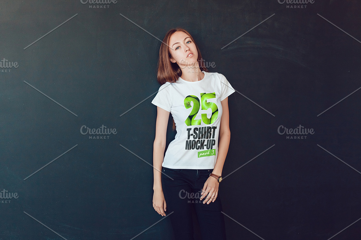 25 T-Shirts Mock-Up (Part 3), a Shirt Mockup by Freeman Studio (Photo 11 of 32)