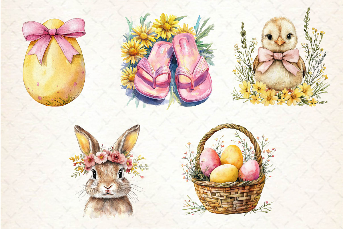 Simple Easter & Spring Clipart, an Illustration by CreationArt (Photo 5 of 5)