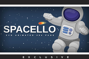 Spacello - SVG Animated 404 Page