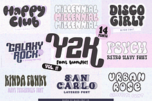 Y2K FONT BUNDLE-Stylish Retro Fonts