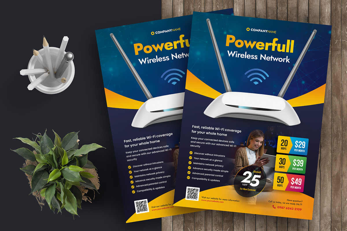 Internet Provider Flyer Template, a Flyer Template by Boostock (Photo 1 of 4)
