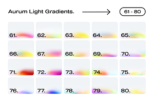 100 Aurum Light Gradients Collection