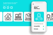 Work From Home  | 16 Thin Line Icons, an Outline Icon by Alex Blogoodf (Thumbnail 10 of 15)