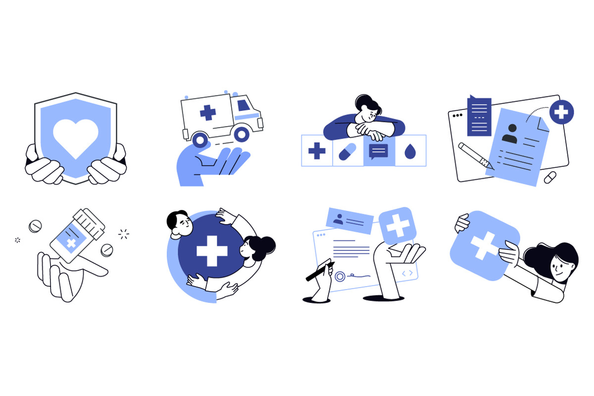Healthcare and medical illustrations, an Illustration by PureSolution (Photo 2 of 6)