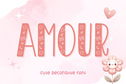 Amour - Cute Decorative Font, a Symbol Font by AnningArts (Thumbnail 1 of 8)