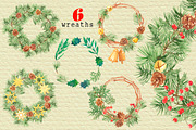 Watercolor Christmas clipart, a Decorative Illustration by ElectricMirror (Thumbnail 5 of 7)
