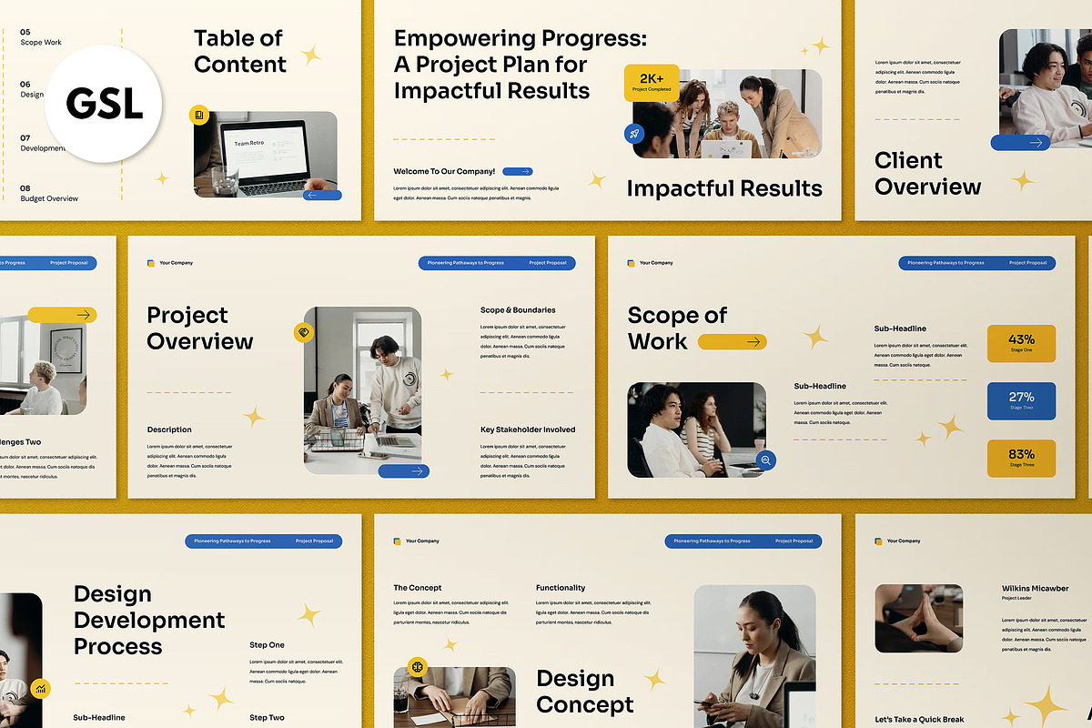 White Project Proposal Google Slide, a Presentation Template by graphicook (Photo 1 of 4)