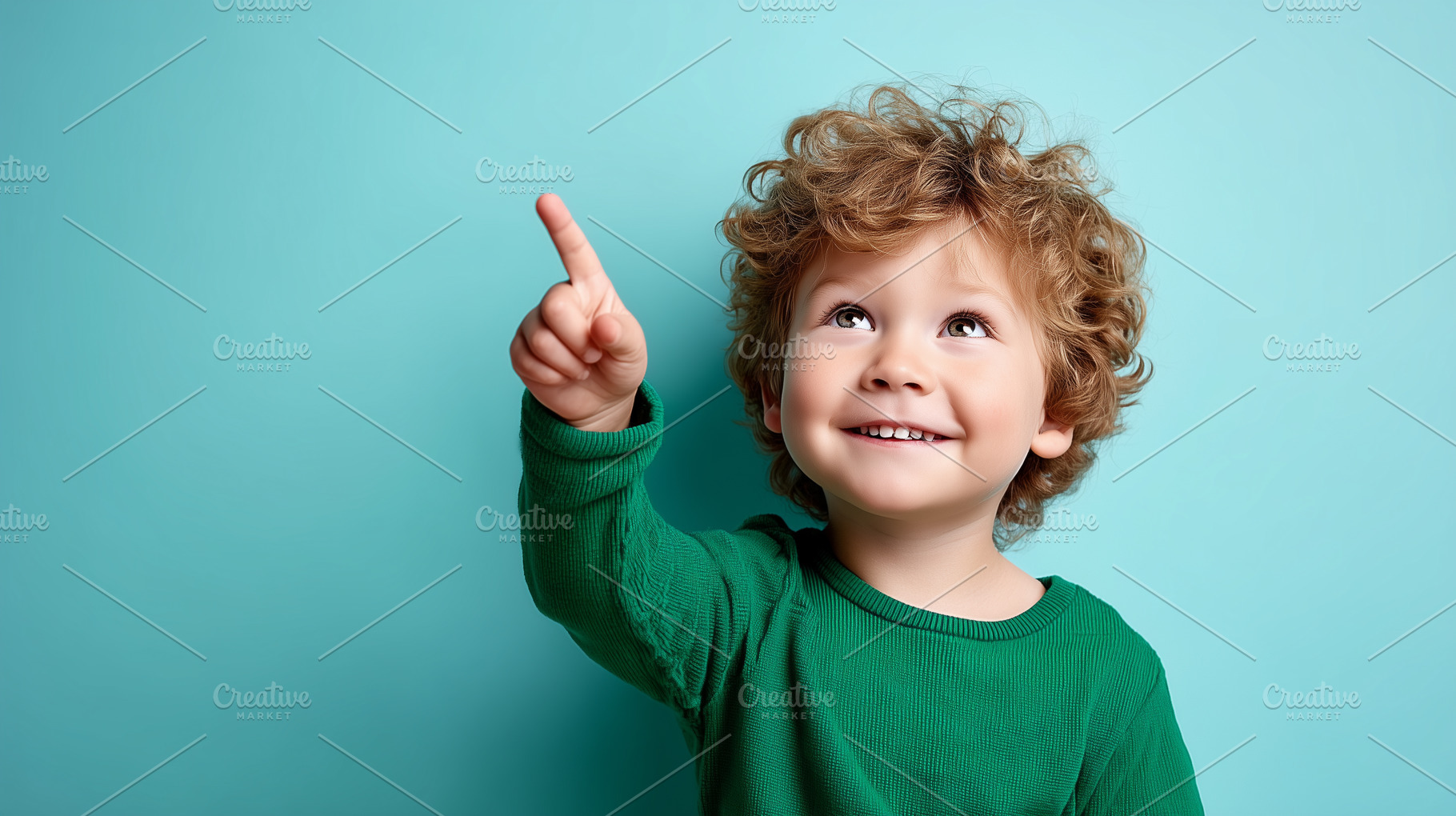 Happy child with curly hair, a Person Photo by MistyDay