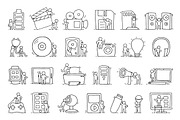 Cartoon electronic devices icons set, an Icon by Sapunkele (Thumbnail 2 of 2)