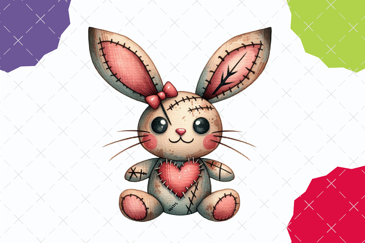 Halloween Voodoo Bunny Doll Clipart, an Illustration by designcity5 (Photo 4 of 5)
