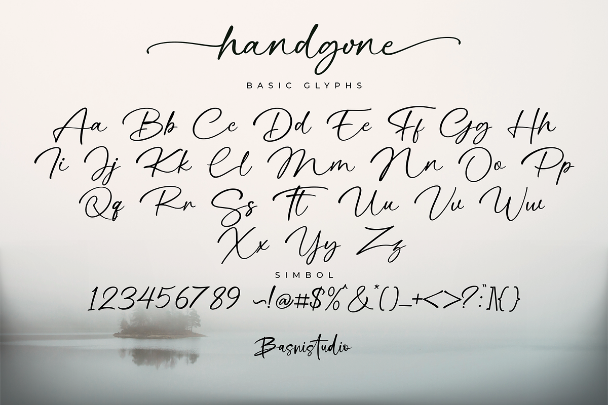 Handgone a handwritten font, a Handwritten Font by Basnistudio (Photo 13 of 16)
