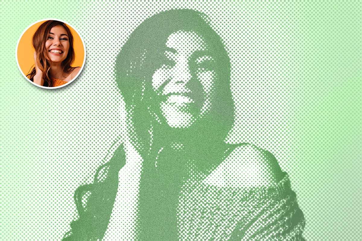 Grunge Halftone Photo Effect Mockup, a Layer Style Add-On by ContestDesign (Photo 2 of 2)