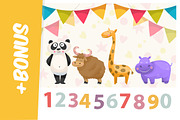 10 cute vector animals set + bonus, an Object Graphic by bosmoll (Thumbnail 2 of 2)