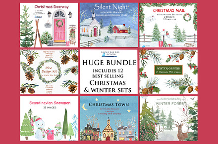Huge Bundle of Christmas Clipart