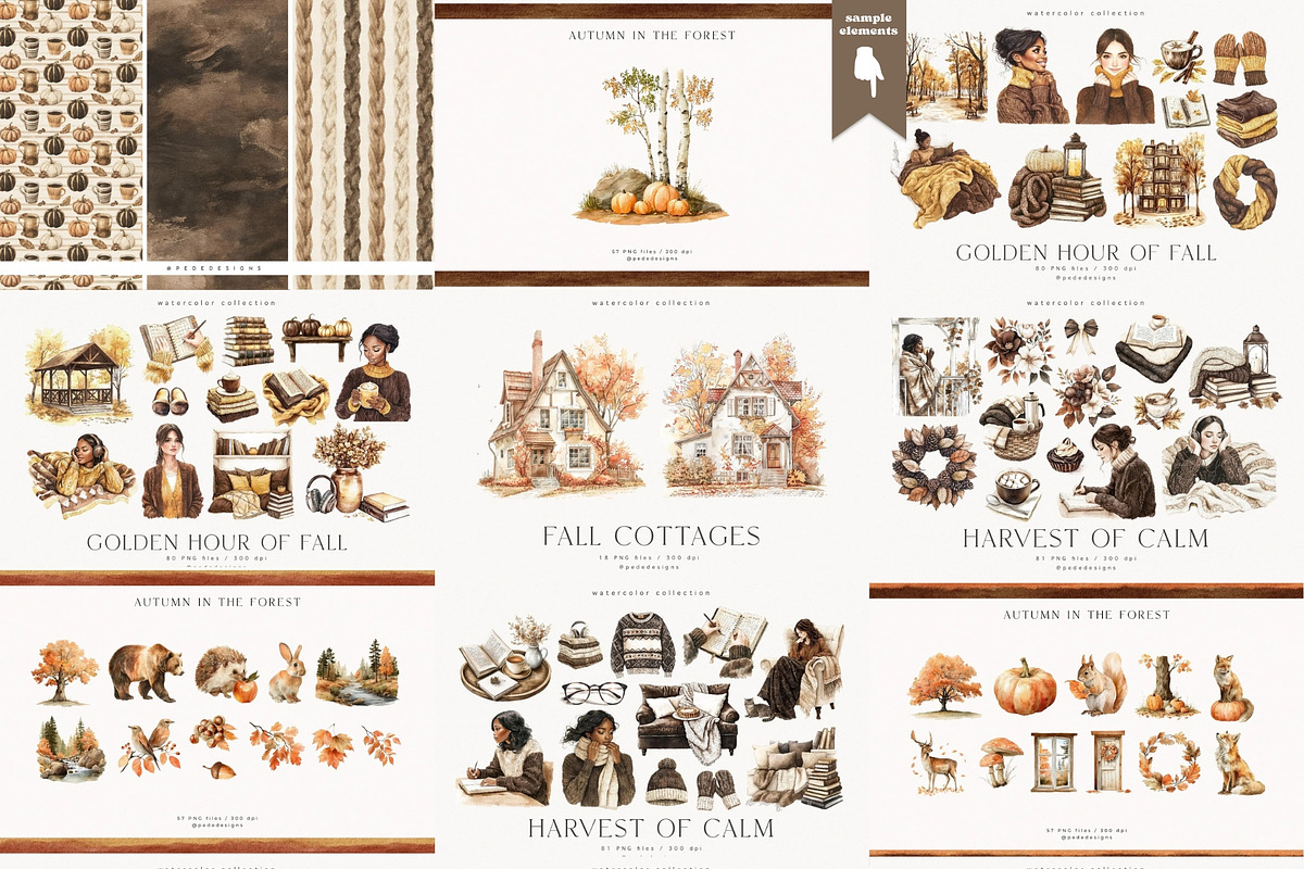 Autumn Mega Bundle 2000+, a Seasonal Illustration by PeDe Designs (Photo 15 of 17)