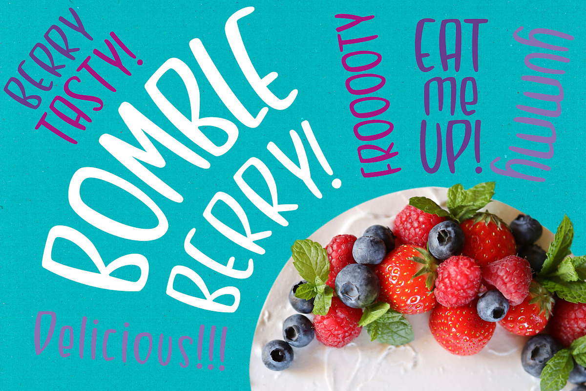 Bombleberry - a playful & tasty font
