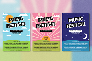 Day & Night Cycle Festival Poster, a Poster Template by wavebreak