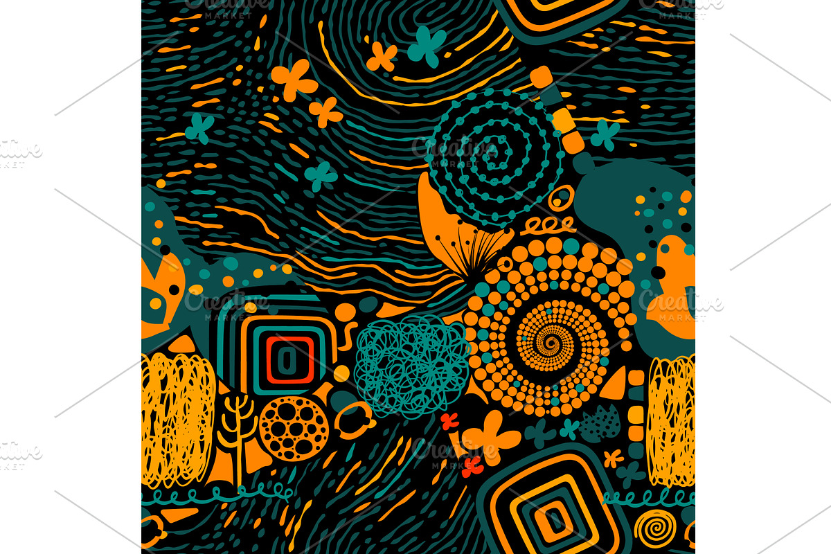 Seamless abstract cheerful graphic, a Texture Illustration by Nenahliadava Design
