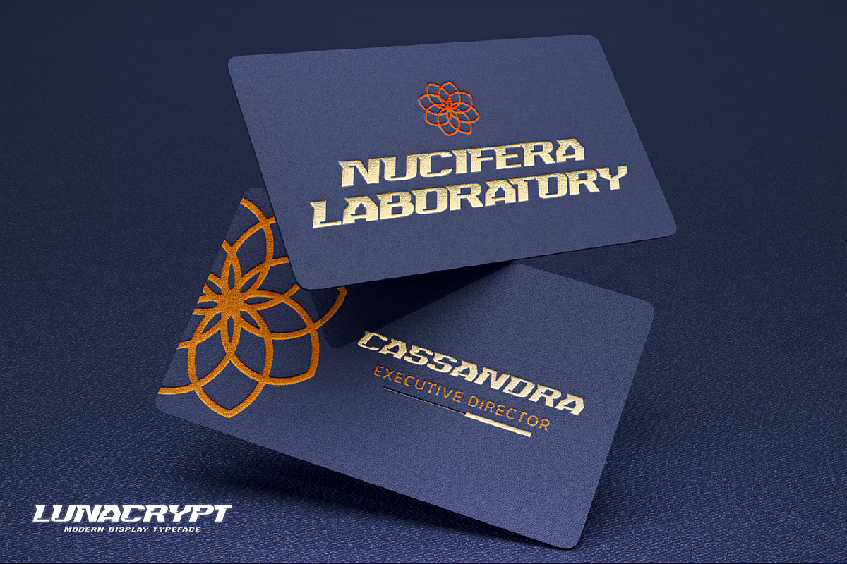 LUNACRYPT - Modern Display Typeface, a Font by Gassstype (Photo 2 of 8)