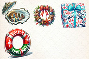 Merry Maritime Christmas Clipart, an Illustration by CreationArt (Thumbnail 5 of 5)