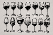 Hand Drawn Wine Vector Set, a Food Illustration by Alternate Studio (Thumbnail 8 of 10)
