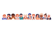 Happy kids lying together in row, a Person Illustration by Good Studio (Thumbnail 3 of 7)