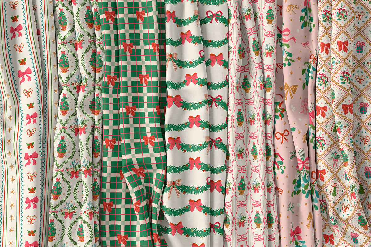 Christmas bows patterns, a Pattern Graphic by Tani Kuzminka (Photo 4 of 17)