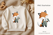Fox and Bird Patterns & Clipart, an Animal Illustration by GoldmoonUA (Thumbnail 3 of 5)
