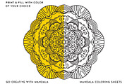 Mandala Art Coloring Pages, a Decorative Illustration by Design Unique (Thumbnail 4 of 7)