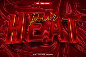 Heat 3D editable text effect, a Layer Style Add-On by Hello Muh