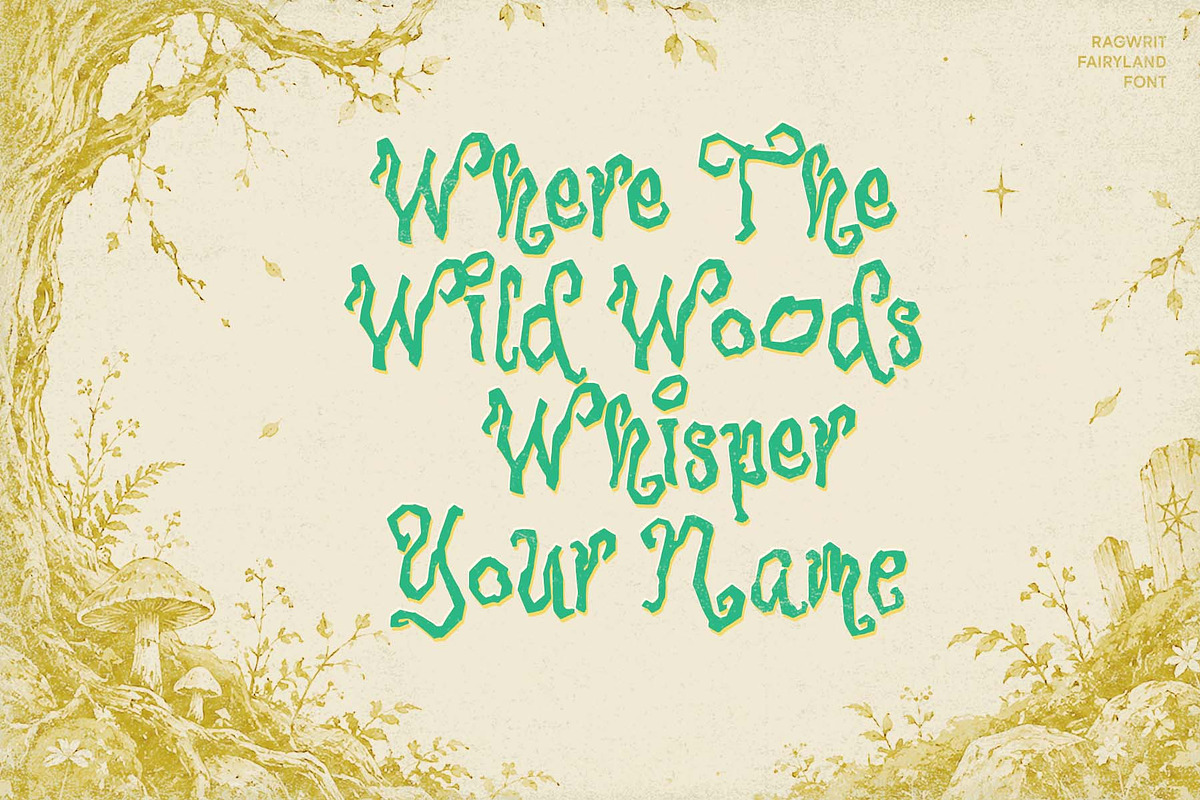 Ragwrit Fairyland Whimsical Font, a Handwritten Font by Littlehand (Photo 2 of 9)