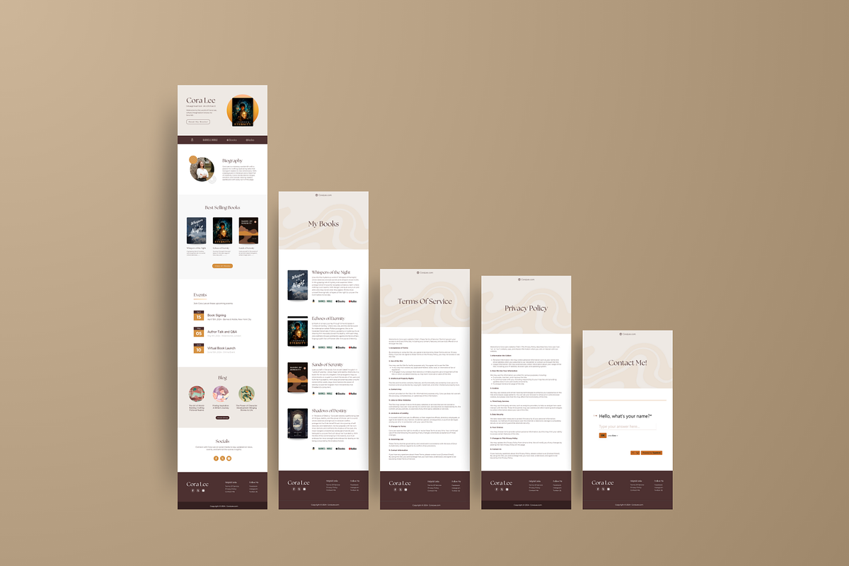 Canva Website Template For Authors, a Landing Page Template by Templics by Zoya (Photo 5 of 6)
