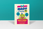 Boy And Girl Birthday Invitation, an Invitation Template by graphicook (Thumbnail 3 of 3)