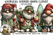 Whimsical Summer Gnome Clipart, an Illustration by OK Design (Thumbnail 1 of 6)
