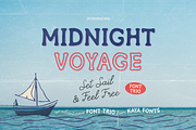 Midnight Voyage Summer Beach Travel, a Handwritten Font by Kaya Fonts (Thumbnail 1 of 32)
