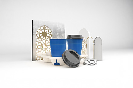 Arabic Coffee Cups Mockup