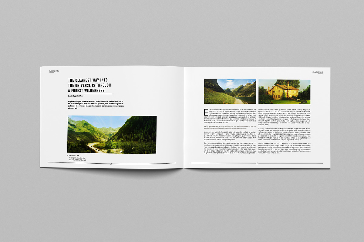 Landscape Magazine Template II, a Magazine Template by Uloel Design (Photo 11 of 12)