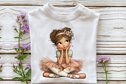 Whimsical Ballerina Girls Clipart, an Illustration by OK Design (Thumbnail 6 of 6)