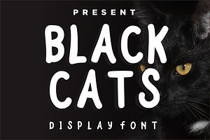 Black Cats - Cartoon Font, a Sans Serif Font by Fourteen Letter