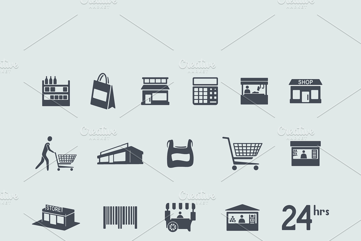 21 store icons, an Icon by Palau