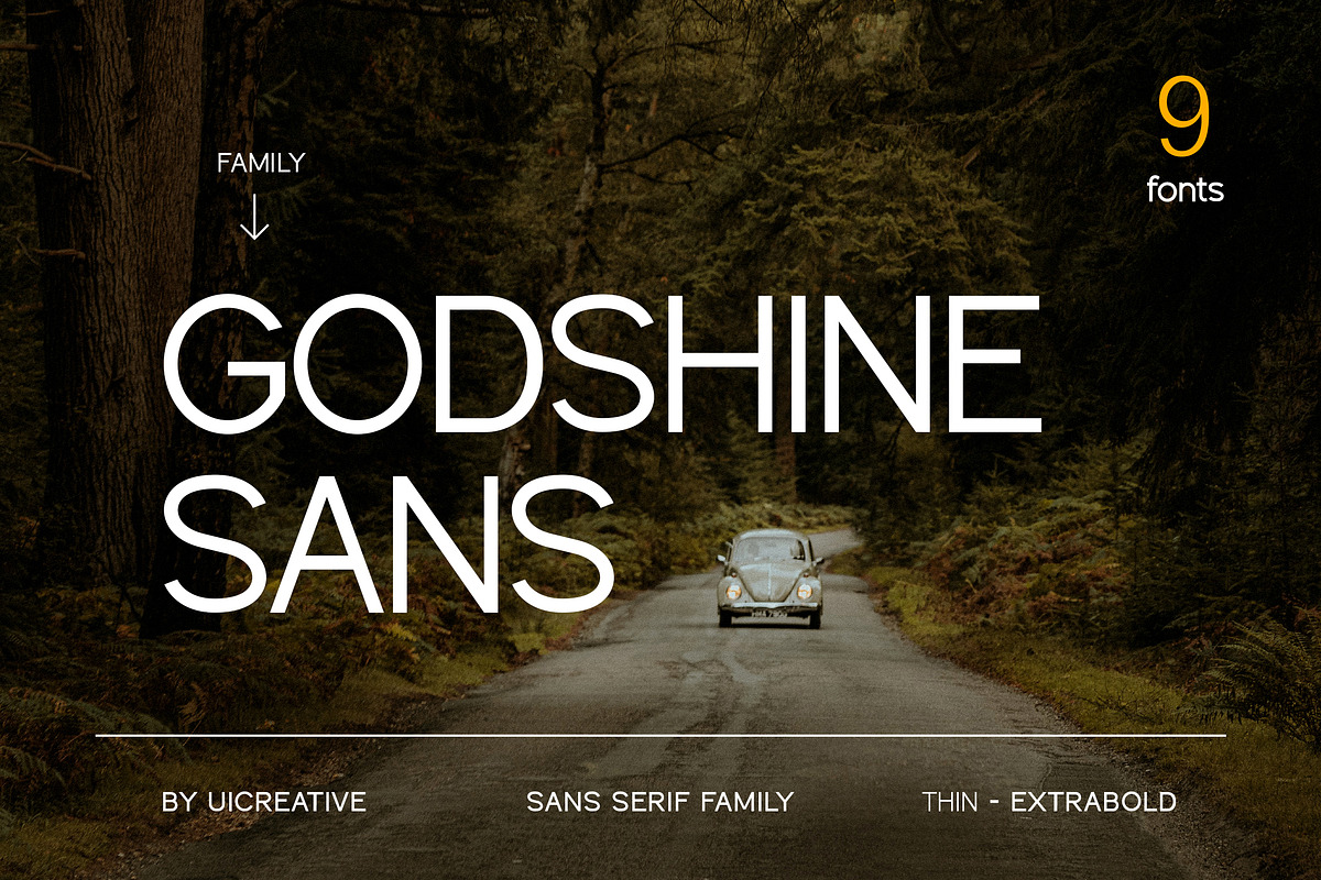Godshine Sans Modern Sans Serif Font, a Sans Serif Font by UICreative (Photo 1 of 13)