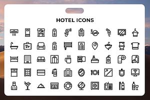 Hotel Icons, a Duotone Icon by Wencory