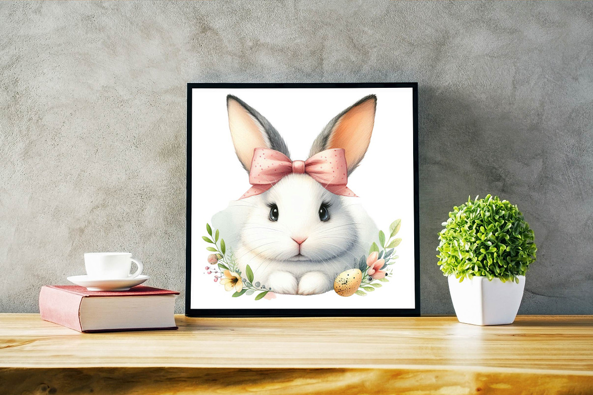 Bunny Ears Bow Clipart Sublimation C, an Illustration by SVGArt (Photo 6 of 6)