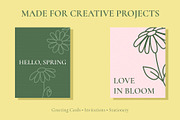 DAISY LINE ART SET, an Outline Icon by OREHOVKA (Thumbnail 3 of 4)