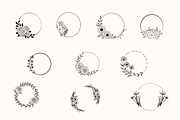 40 Wreath Hand Drawn Bundle Svg, a Decorative Illustration by BoudaTemplate (Thumbnail 2 of 3)