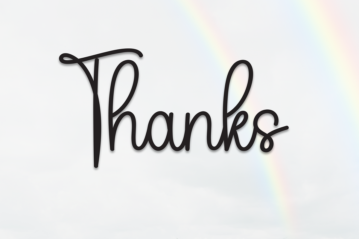Rainbow | Script Font, a Handwritten Font by Scratchones (Photo 9 of 9)
