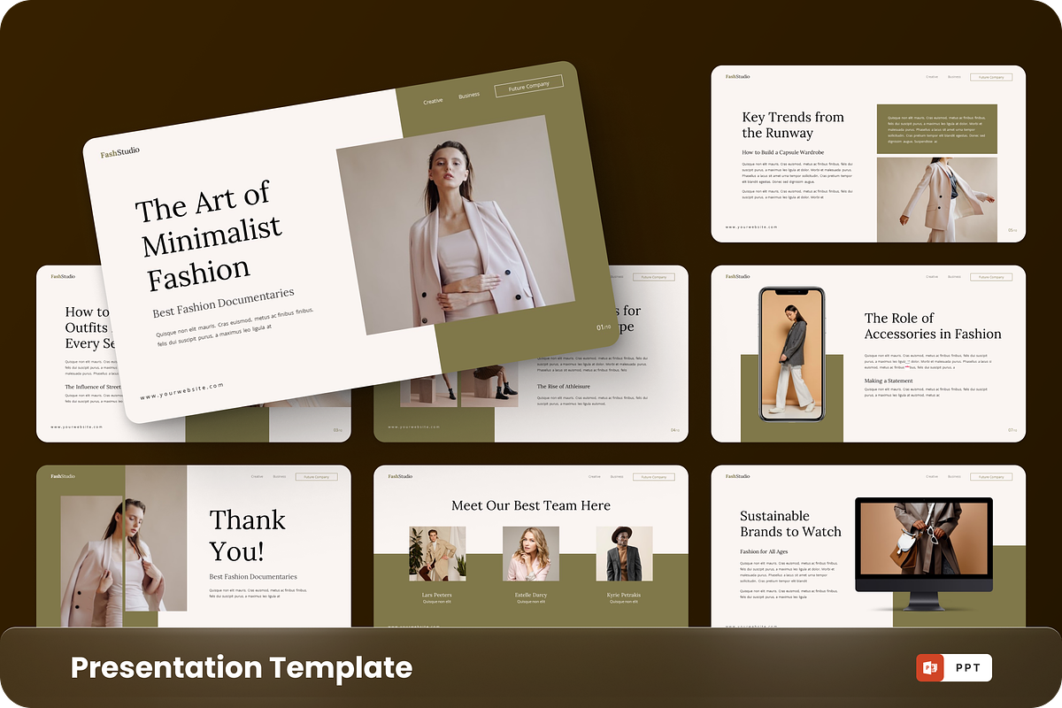 Minimalist Fashion PowerPoint, a Presentation Template by GraphauseProject (Photo 1 of 6)